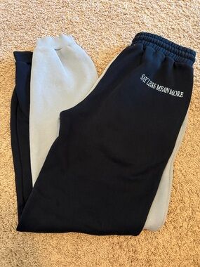 Mayfair The Lavel - Navy & Light Blue Jogger Pants - SAY LESS MEAN MORE